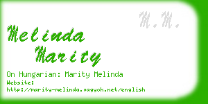melinda marity business card